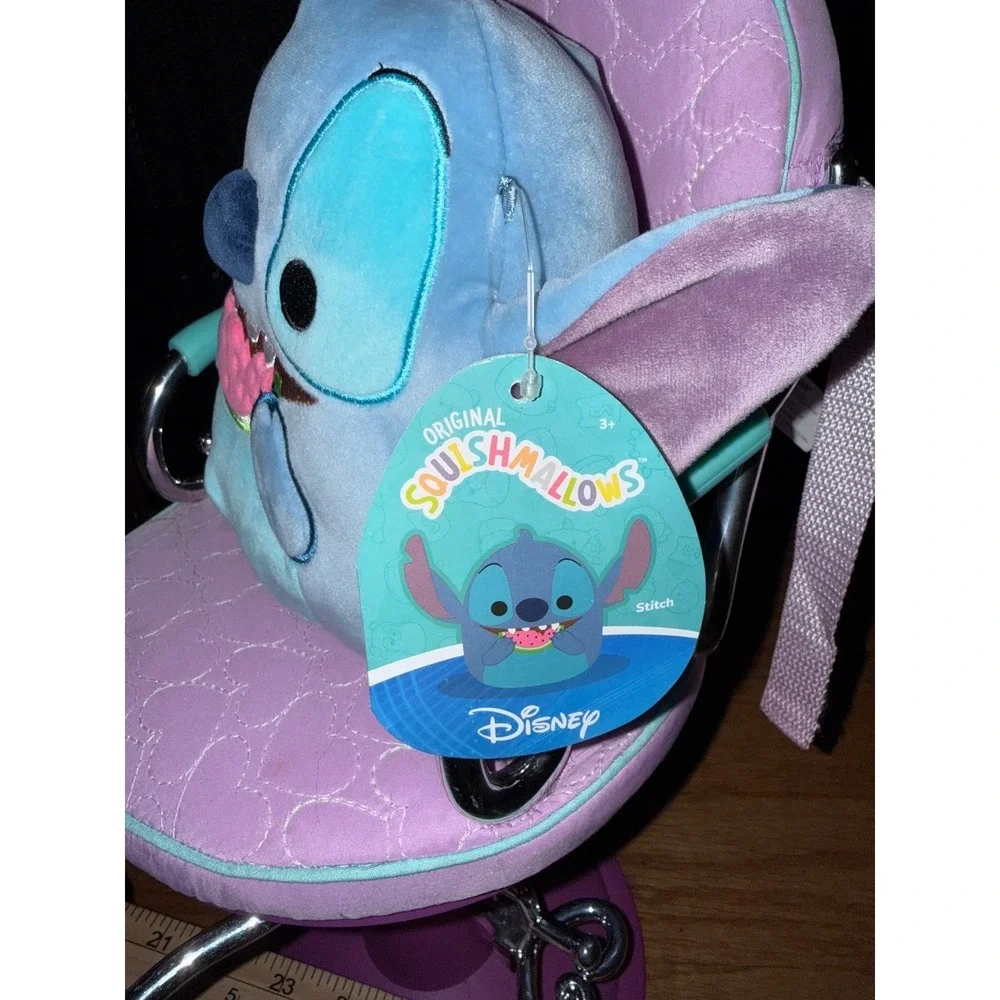 Disney Squishmallows Stitch Watermelon Plush Backpack 8 Inch Blue NWT